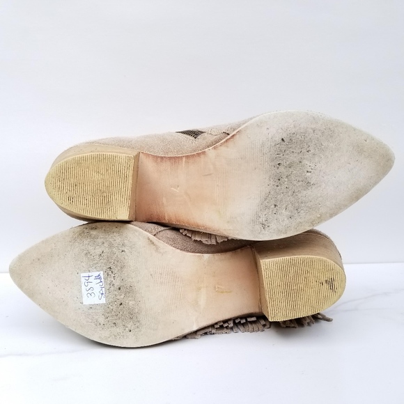 Seychelles Good Advice Fringe Tassel Beige Booties - Picture 6 of 8